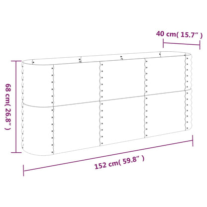 Hochbeet Verzinkter Stahl 152X40X68 Cm