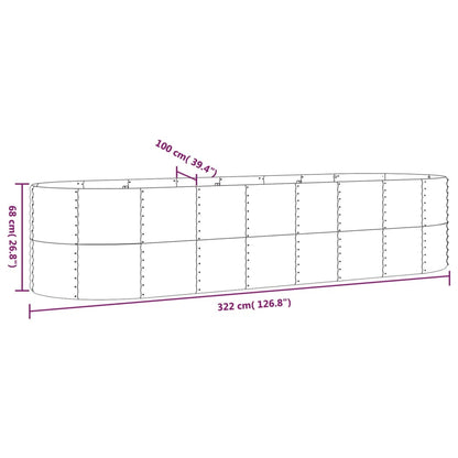 Hochbeet Verzinkter Stahl 322X100X68 Cm