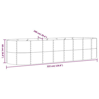 Hochbeet Verzinkter Stahl 322X100X68 Cm N