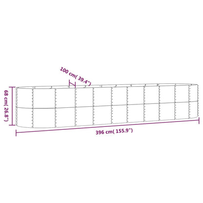 Hochbeet Verzinkter Stahl 396X100X68 Cm
