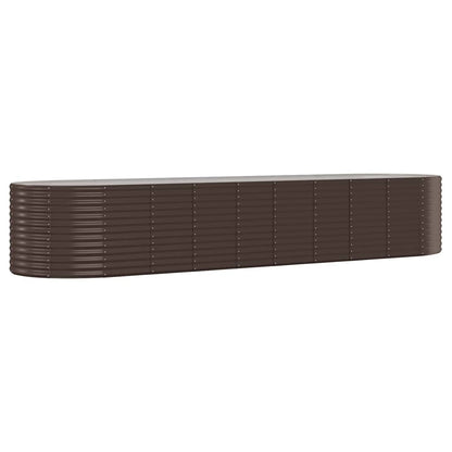 Hochbeet Verzinkter Stahl 396X100X68 Cm Braun