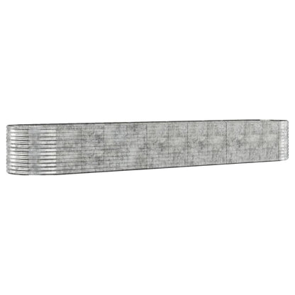 Hochbeet Pulverbeschichteter Stahl 507X100X68 Cm Silbern