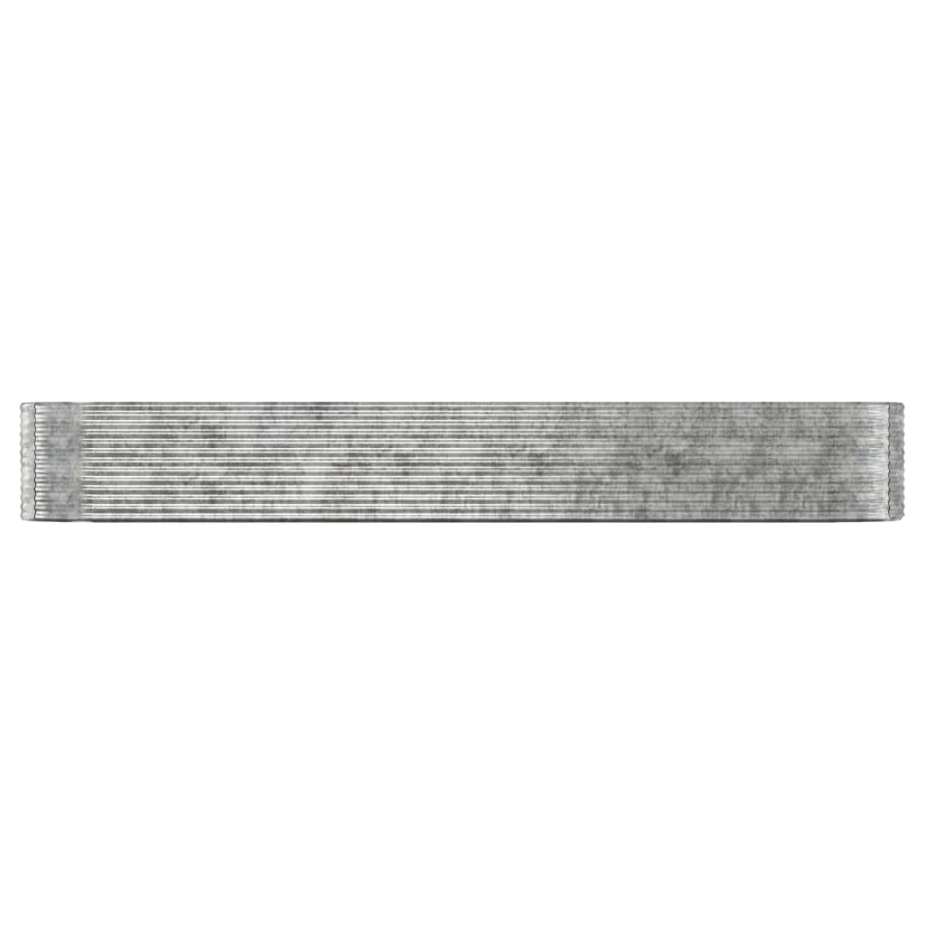 Hochbeet Pulverbeschichteter Stahl 507X100X68 Cm Silbern