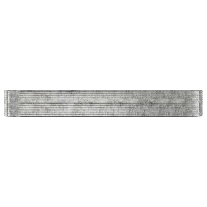 Hochbeet Pulverbeschichteter Stahl 507X100X68 Cm Silbern