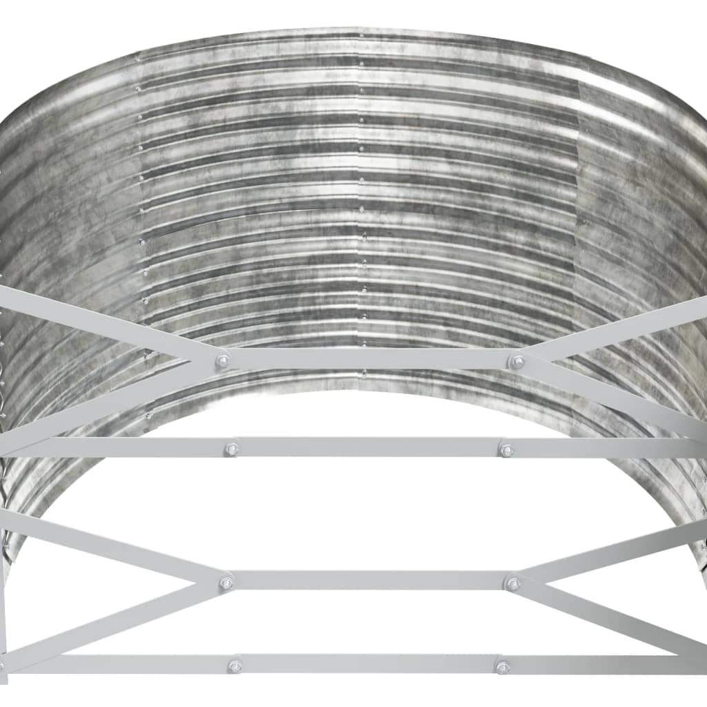 Hochbeet Pulverbeschichteter Stahl 507X100X68 Cm Silbern