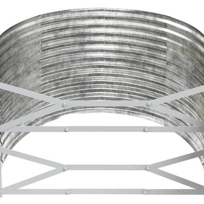 Hochbeet Pulverbeschichteter Stahl 507X100X68 Cm Silbern