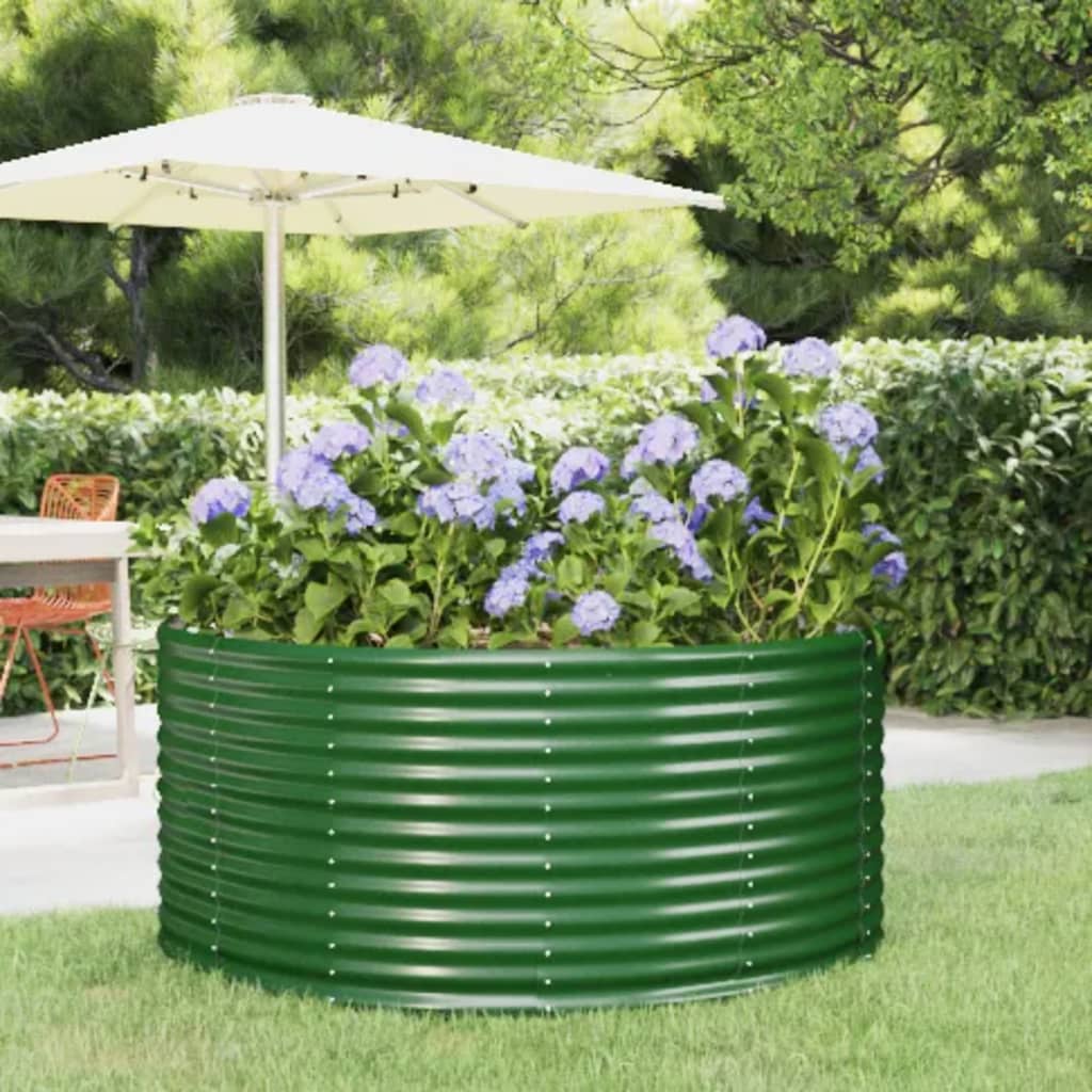 Garten-Hochbeet 140 X 140 X 68 Cm Verzinkter Stahl