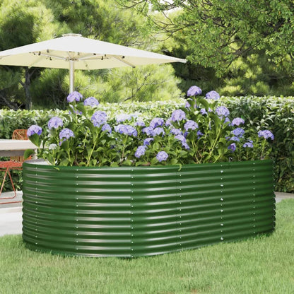 Garten-Hochbeet 212 X 140 X 68 Cm Verzinkter Stahl