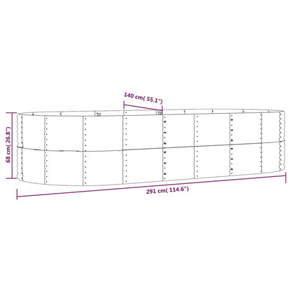 Hochbeet N 291X140X68 Cm Verzinkter Stahl