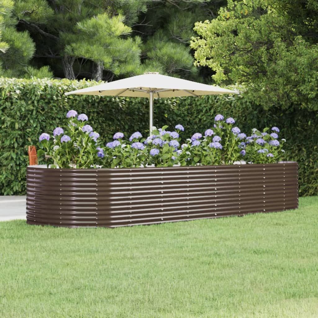 Hochbeet 367X140X68 Cm Verzinkter Stahl