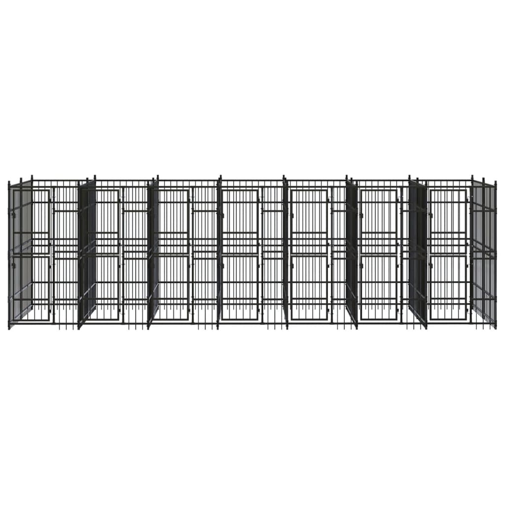 Outdoor-Hundezwinger Stahl 12,9 M²