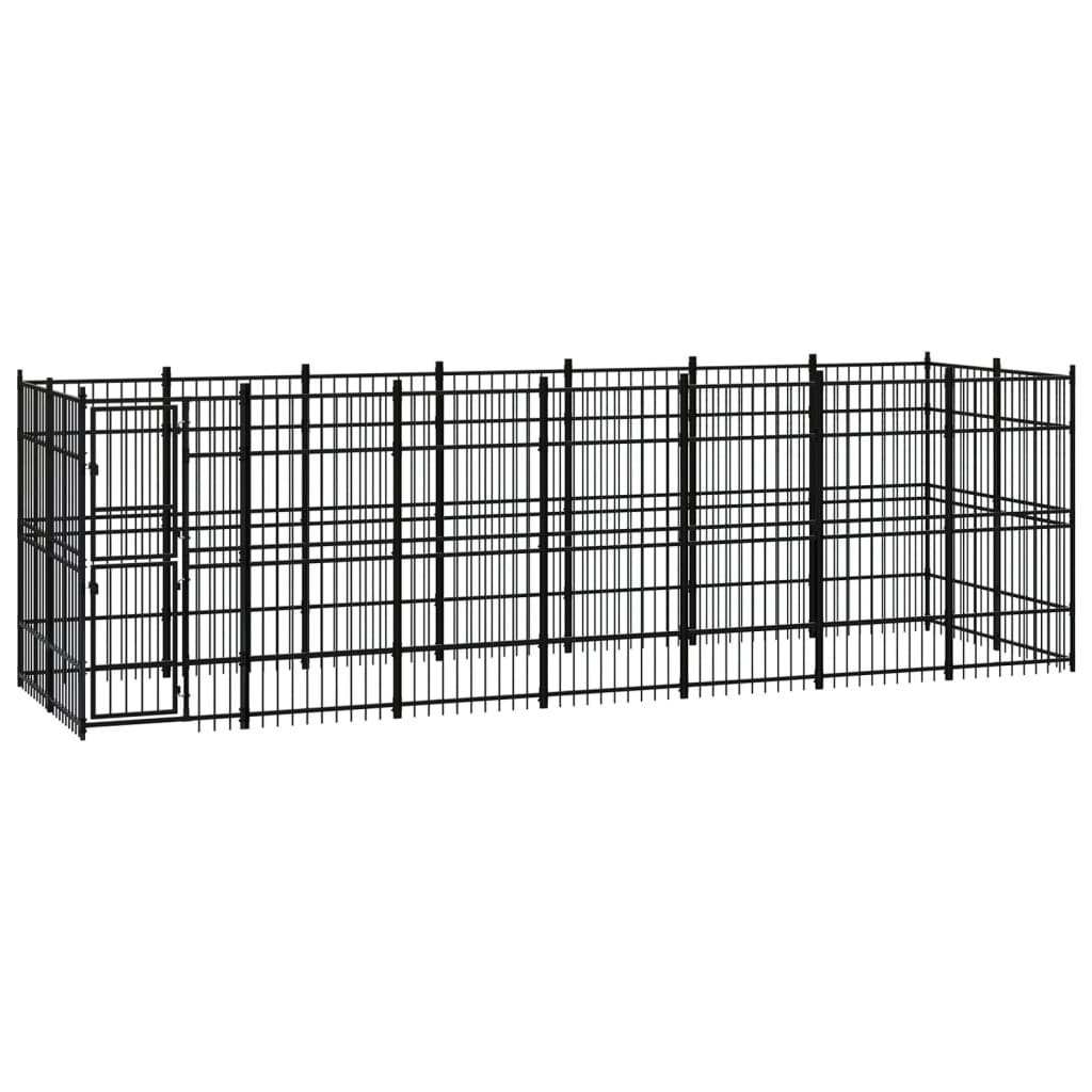 Outdoor-Hundezwinger Stahl 12,9 M²