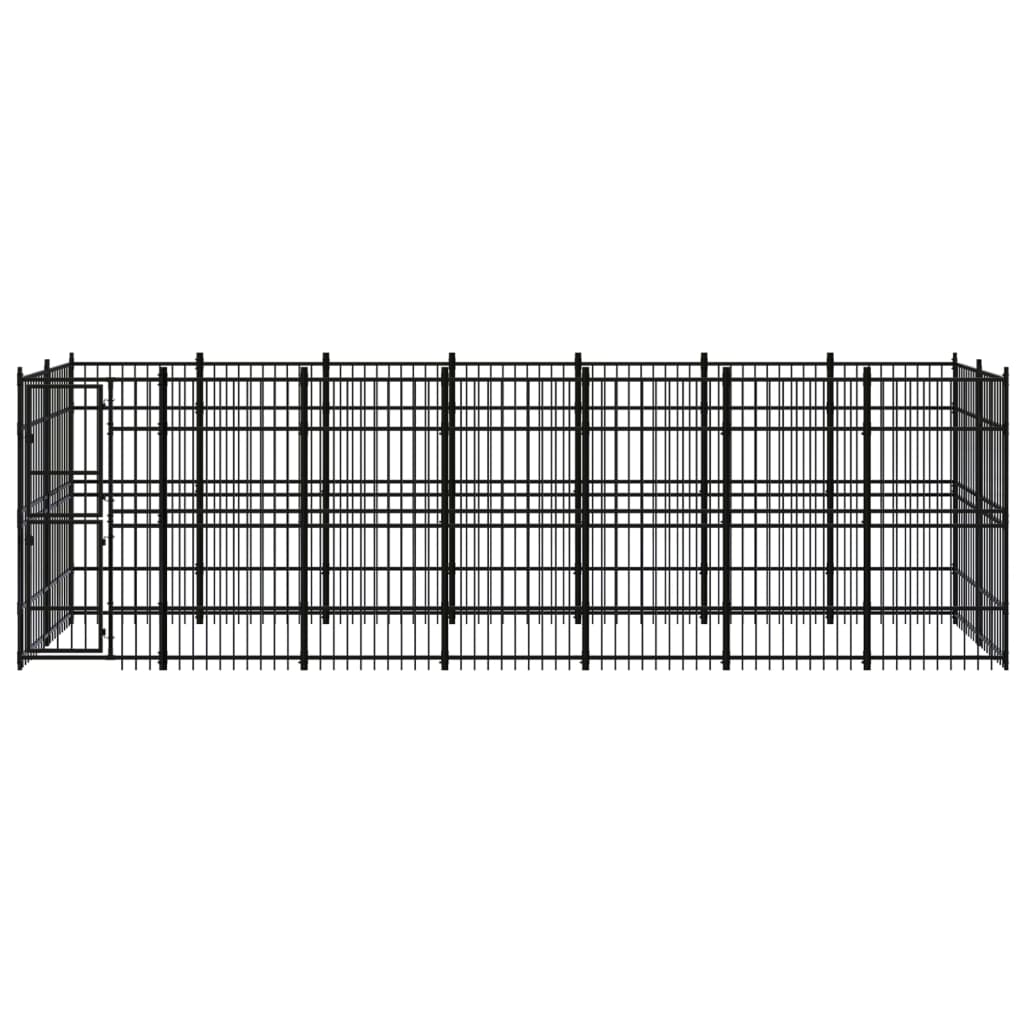 Outdoor-Hundezwinger Stahl 12,9 M²