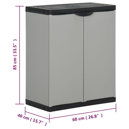 Mülltonnenbox Grau Und Schwarz 68X40X85 Cm Pp