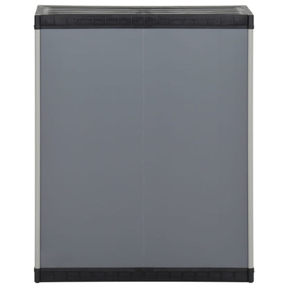 Mülltonnenbox Grau Und Schwarz 68X40X85 Cm Pp