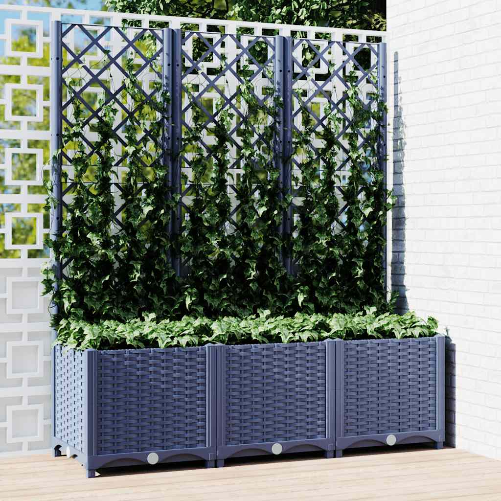 Pflanzkübel Mit Spalier 120X40X136 Cm Pp