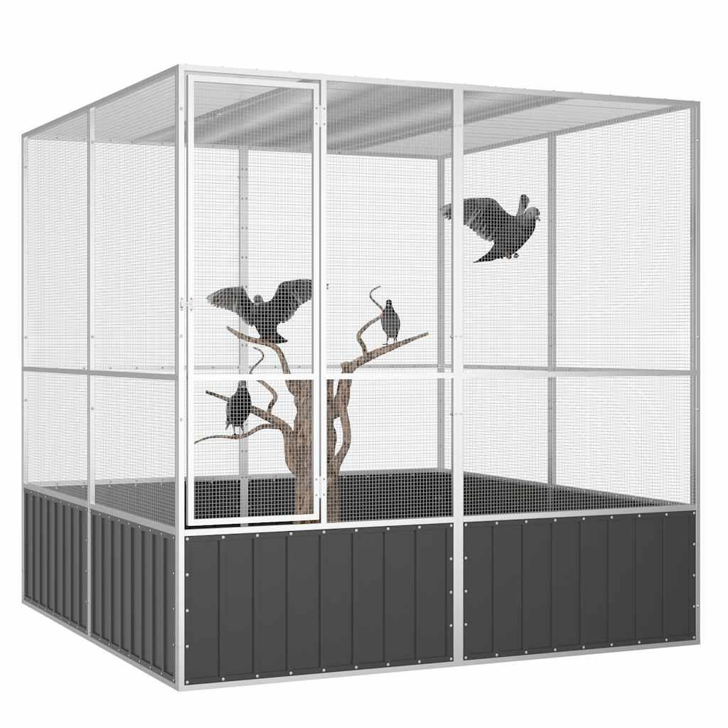 Vogelkäfig 213,5X217,5X211,5 Cm Verzinkter Stahl