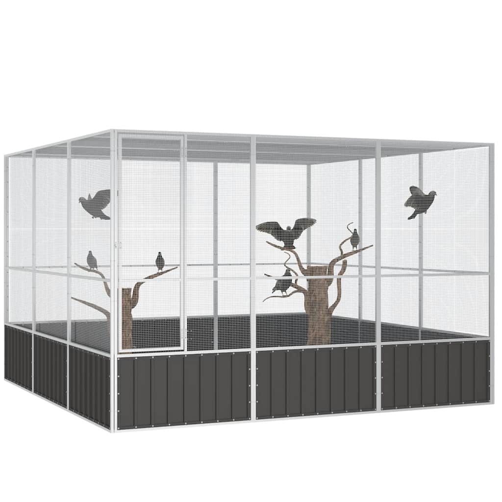 Vogelkäfig 302,5X324,5X211,5 Cm Verzinkter Stahl