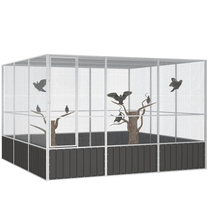 Vogelkäfig 302,5X324,5X211,5 Cm Verzinkter Stahl
