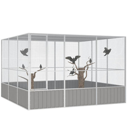 Vogelkäfig 302,5X324,5X211,5 Cm Verzinkter Stahl