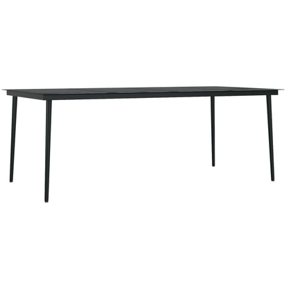 7-Tlg. Garten-Essgruppe Schwarz
