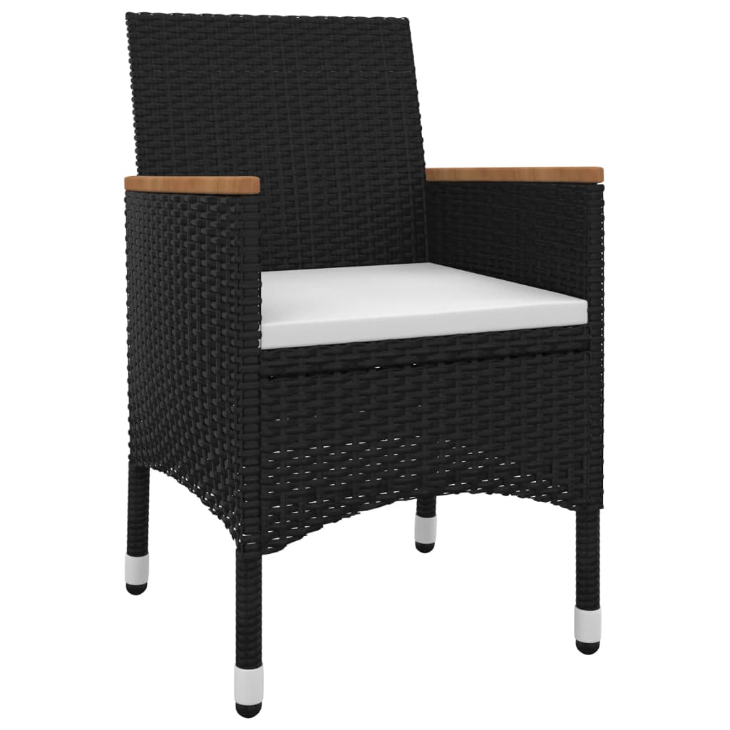 9-Tlg. Garten-Essgruppe Mit Kissen Poly Rattan Und Glas