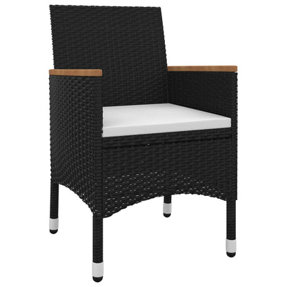 9-Tlg. Garten-Essgruppe Mit Kissen Poly Rattan Und Glas
