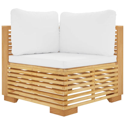4-Tlg. Garten-Lounge-Set Mit Kissen Massivholz Teak