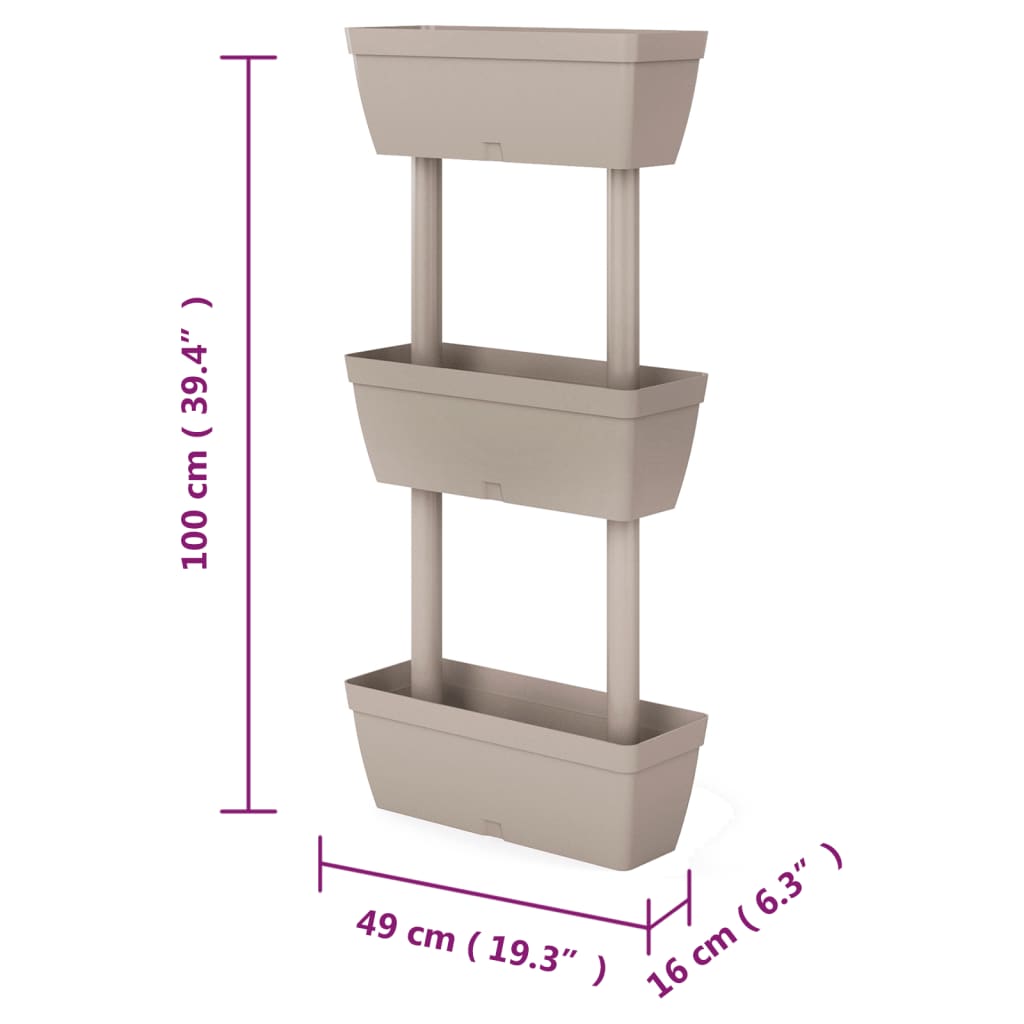 Pflanzkübel 3-Tlg. 100 Cm