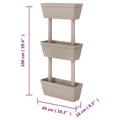 Pflanzkübel 3-Tlg. 100 Cm