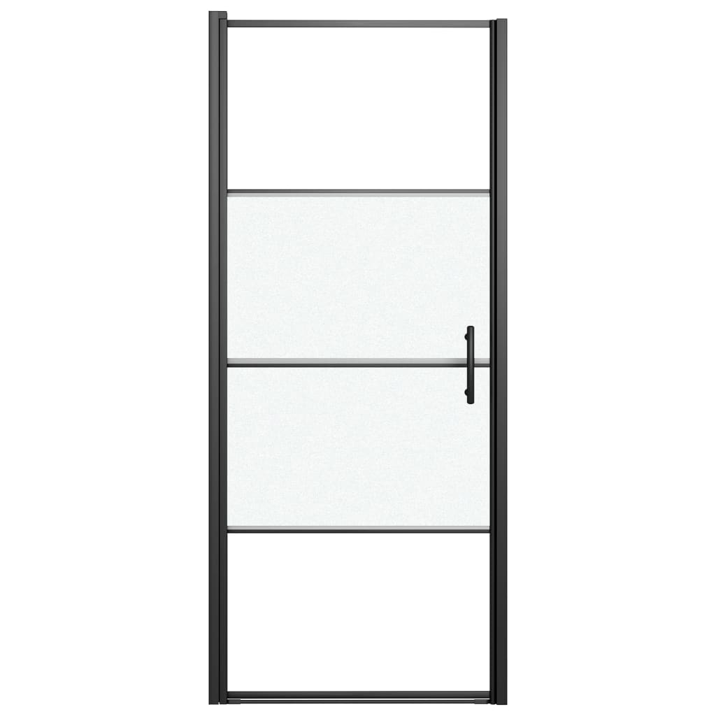 Duschtür Halbmatt Hartglas Schwarz