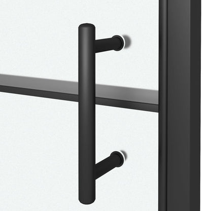 Duschtür Halbmatt Hartglas Schwarz