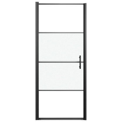 Duschtür Halbmatt Hartglas Schwarz