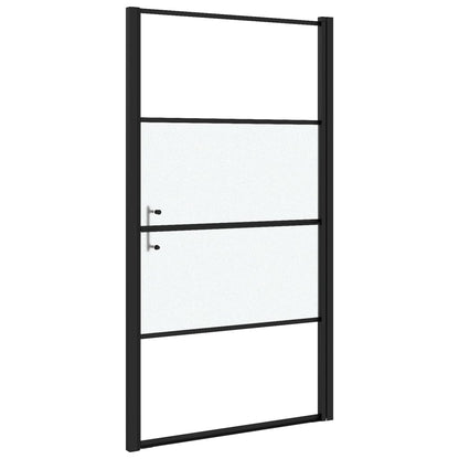 Duschtür Halbmatt Hartglas Schwarz