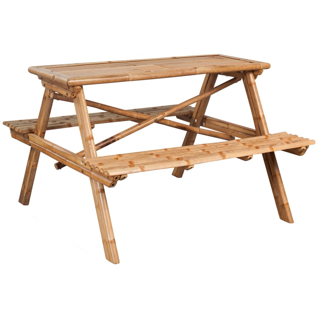 Picknicktisch 115X115X81 Cm Bambus