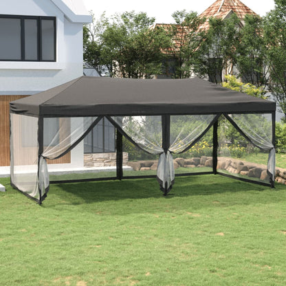 Partyzelt Faltbar Mit Seitenwänden 3X6 M
