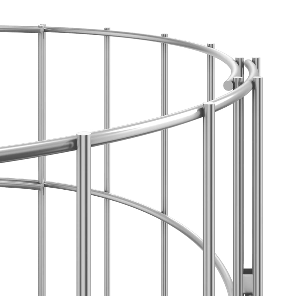 Gabionen-Hochbeete 3 Stk. Rund Verzinkter Stahl Ø30X150 Cm