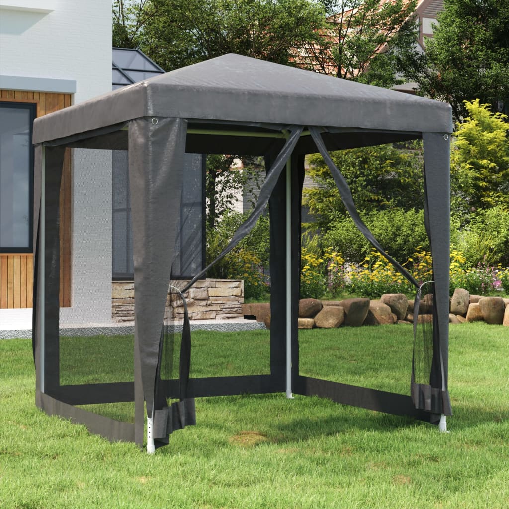 Partyzelt Mit 10 Mesh-Seitenteilen 6X4 M Hdpe