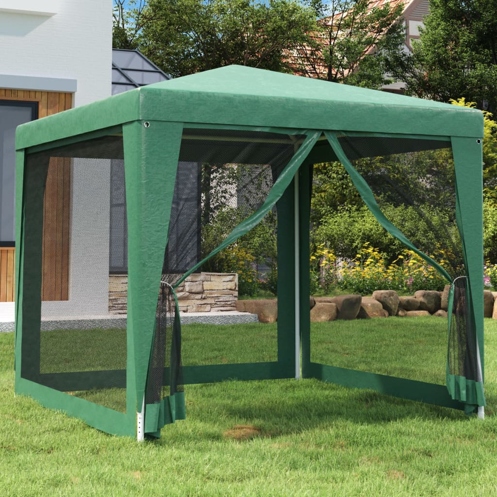 Partyzelt Mit 10 Mesh-Seitenteilen 6X4 M Hdpe