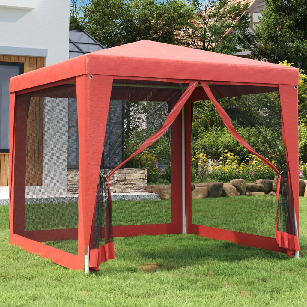 Partyzelt Mit 10 Mesh-Seitenteilen 6X4 M Hdpe