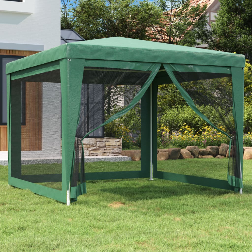 Partyzelt Mit 10 Mesh-Seitenteilen 6X4 M Hdpe