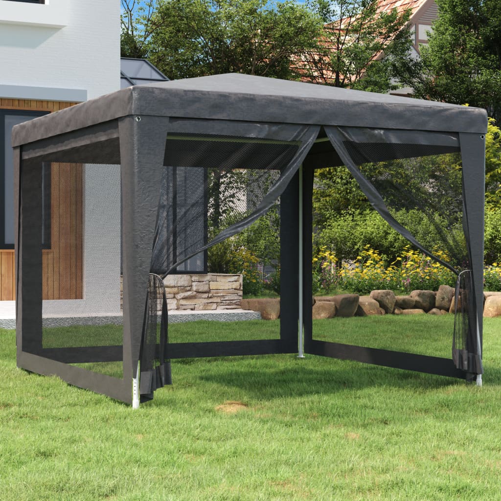 Partyzelt Mit 10 Mesh-Seitenteilen 6X4 M Hdpe