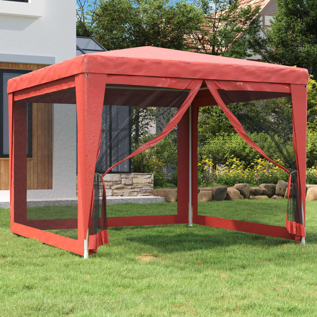 Partyzelt Mit 10 Mesh-Seitenteilen 6X4 M Hdpe