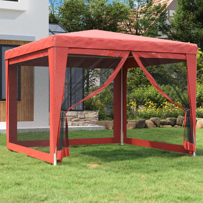 Partyzelt Mit 10 Mesh-Seitenteilen 6X4 M Hdpe