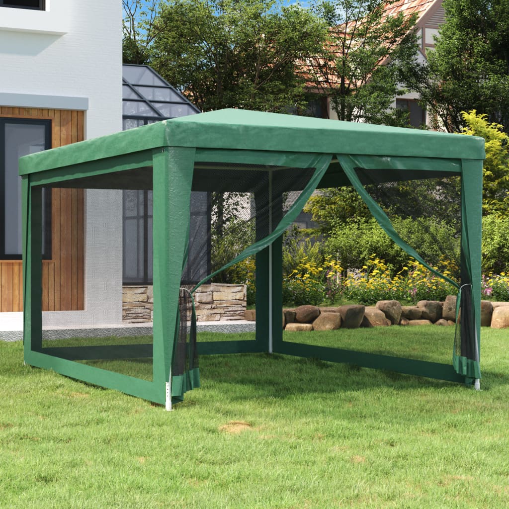 Partyzelt Mit 10 Mesh-Seitenteilen 6X4 M Hdpe