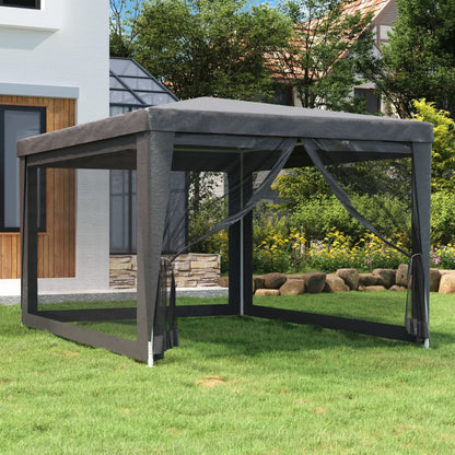 Partyzelt Mit 10 Mesh-Seitenteilen 6X4 M Hdpe
