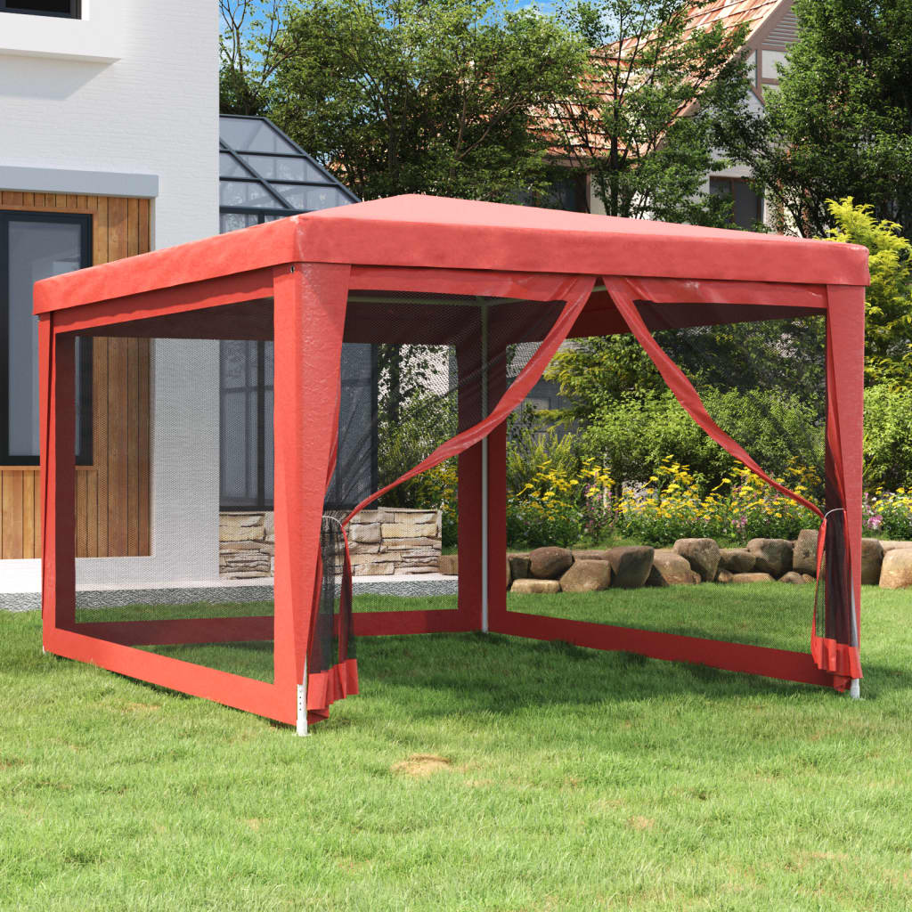 Partyzelt Mit 10 Mesh-Seitenteilen 6X4 M Hdpe