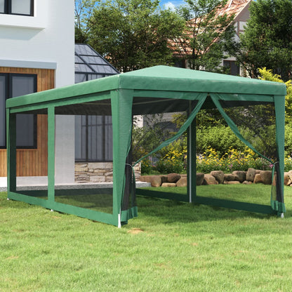 Partyzelt Mit 10 Mesh-Seitenteilen 6X4 M Hdpe