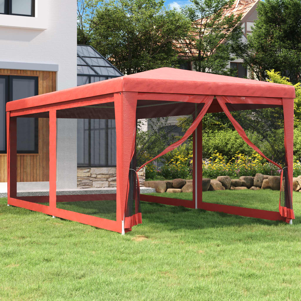 Partyzelt Mit 10 Mesh-Seitenteilen 6X4 M Hdpe