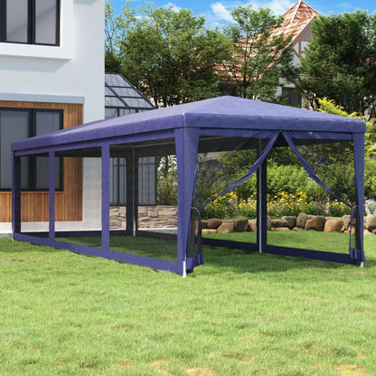 Partyzelt Mit 10 Mesh-Seitenteilen 6X4 M Hdpe